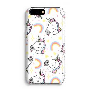 CaseCompany Rainbow Unicorn: iPhone 8 Plus Volledig Geprint Hoesje