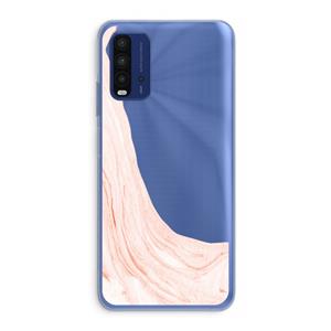 CaseCompany Peach bath: Xiaomi Redmi 9T Transparant Hoesje