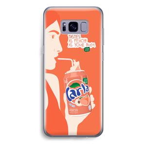 CaseCompany Peach please!: Samsung Galaxy S8 Plus Transparant Hoesje