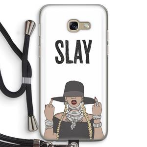 CaseCompany Slay All Day: Samsung Galaxy A5 (2017) Transparant Hoesje met koord