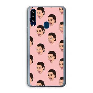 CaseCompany Ugly Cry Call: Samsung Galaxy A20s Transparant Hoesje
