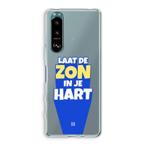 CaseCompany Laat de zon in je hart: Sony Xperia 5 III Transparant Hoesje