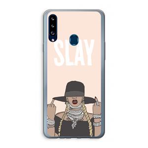 CaseCompany Slay All Day: Samsung Galaxy A20s Transparant Hoesje