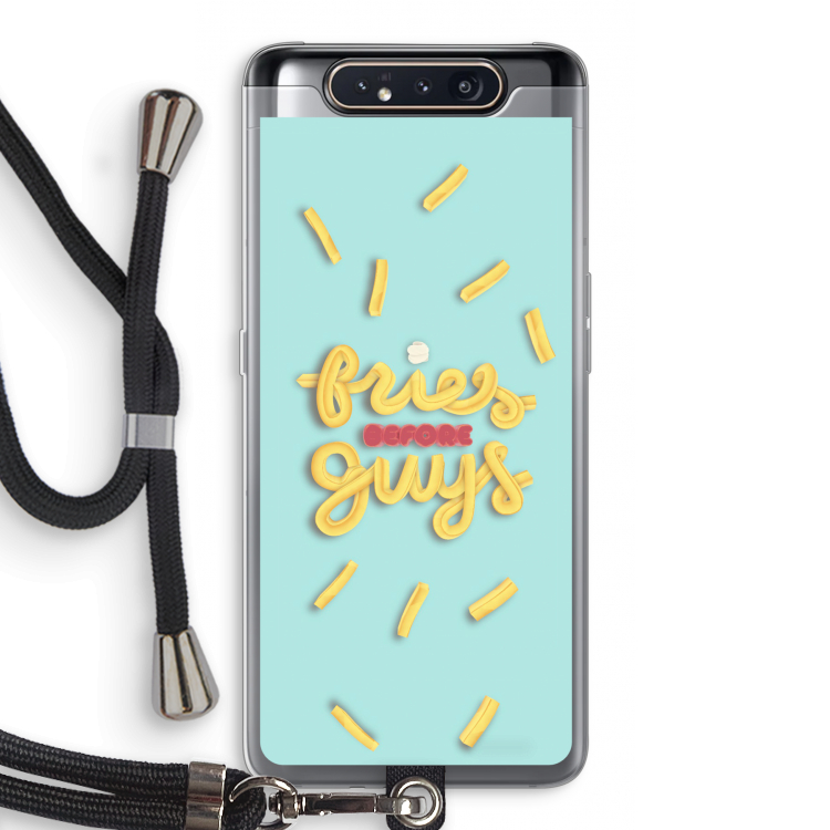 CaseCompany Always fries: Samsung Galaxy A80 Transparant Hoesje met koord