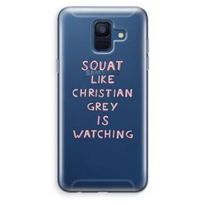 CaseCompany Christian Grey: Samsung Galaxy A6 (2018) Transparant Hoesje