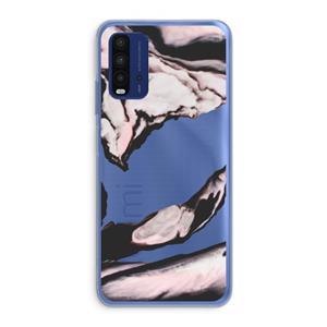 CaseCompany Roze stroom: Xiaomi Redmi 9T Transparant Hoesje