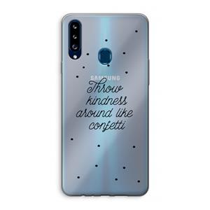 CaseCompany Confetti: Samsung Galaxy A20s Transparant Hoesje