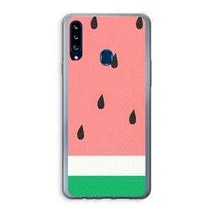 CaseCompany Watermeloen: Samsung Galaxy A20s Transparant Hoesje