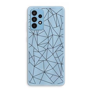 CaseCompany Geometrische lijnen zwart: Samsung Galaxy A52 Transparant Hoesje