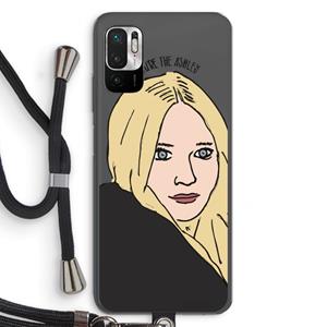 CaseCompany Ashley: Xiaomi Redmi Note 10 5G Transparant Hoesje met koord
