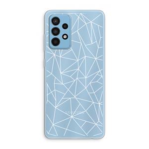 CaseCompany Geometrische lijnen wit: Samsung Galaxy A52 Transparant Hoesje