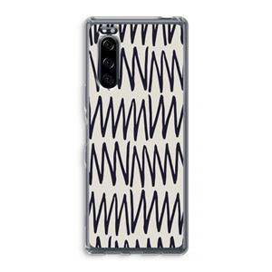 CaseCompany Marrakech Zigzag: Sony Xperia 5 Transparant Hoesje
