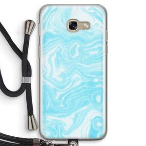CaseCompany Waterverf blauw: Samsung Galaxy A5 (2017) Transparant Hoesje met koord