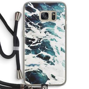 CaseCompany Golven: Samsung Galaxy S7 Transparant Hoesje met koord