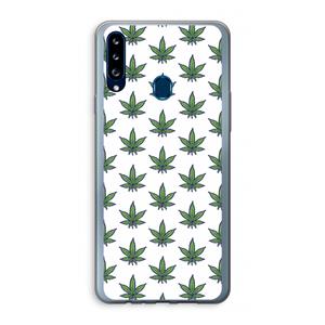 CaseCompany Weed: Samsung Galaxy A20s Transparant Hoesje
