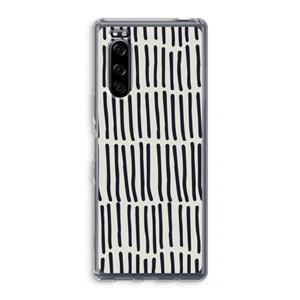 CaseCompany Moroccan stripes: Sony Xperia 5 Transparant Hoesje