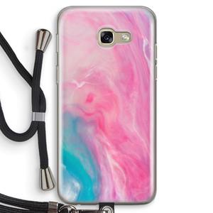 CaseCompany Roze explosie: Samsung Galaxy A5 (2017) Transparant Hoesje met koord