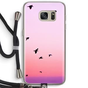 CaseCompany Fly away: Samsung Galaxy S7 Transparant Hoesje met koord