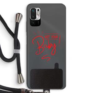 CaseCompany Not Your Baby: Xiaomi Redmi Note 10 5G Transparant Hoesje met koord