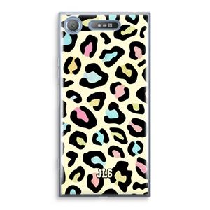 CaseCompany Leopard pattern: Sony Xperia XZ1 Transparant Hoesje
