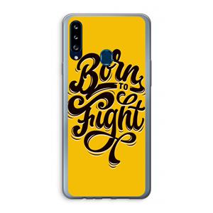 CaseCompany Born to Fight: Samsung Galaxy A20s Transparant Hoesje