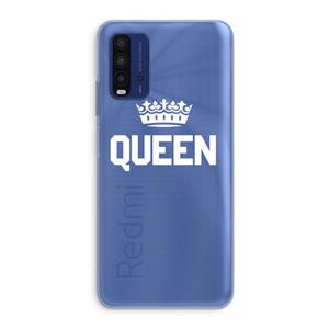 CaseCompany Queen zwart: Xiaomi Redmi 9T Transparant Hoesje