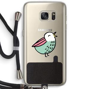 CaseCompany Birdy: Samsung Galaxy S7 Transparant Hoesje met koord