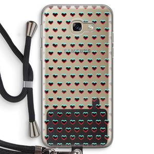 CaseCompany Hartjes: Samsung Galaxy A5 (2017) Transparant Hoesje met koord