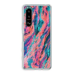 CaseCompany Electric Times: Sony Xperia 5 III Transparant Hoesje