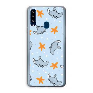 CaseCompany Manta: Samsung Galaxy A20s Transparant Hoesje