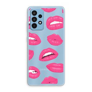 CaseCompany Bite my lip: Samsung Galaxy A52 Transparant Hoesje