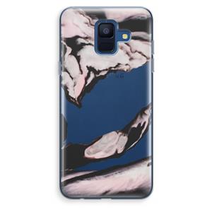 CaseCompany Roze stroom: Samsung Galaxy A6 (2018) Transparant Hoesje