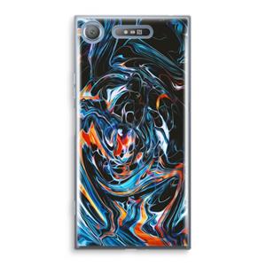 CaseCompany Black Unicorn: Sony Xperia XZ1 Transparant Hoesje