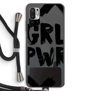 CaseCompany Girl Power #2: Xiaomi Redmi Note 10 5G Transparant Hoesje met koord