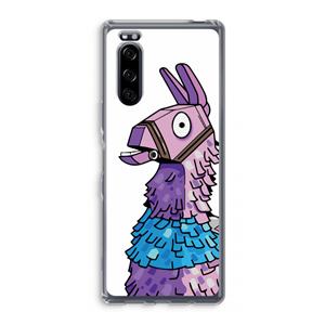 CaseCompany Lama: Sony Xperia 5 Transparant Hoesje