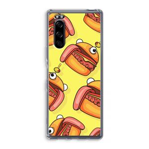 CaseCompany Hamburger: Sony Xperia 5 Transparant Hoesje