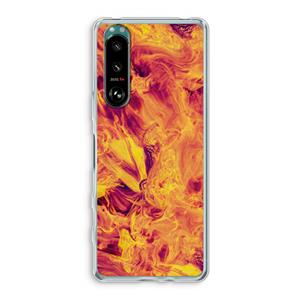 CaseCompany Eternal Fire: Sony Xperia 5 III Transparant Hoesje