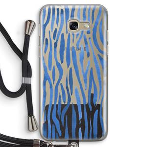 CaseCompany Blauwe nerven: Samsung Galaxy A5 (2017) Transparant Hoesje met koord