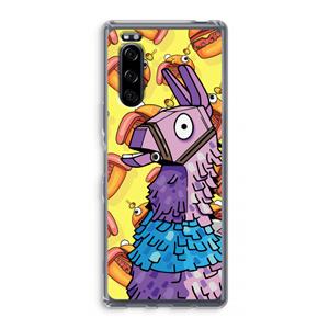 CaseCompany Loot Burger: Sony Xperia 5 Transparant Hoesje