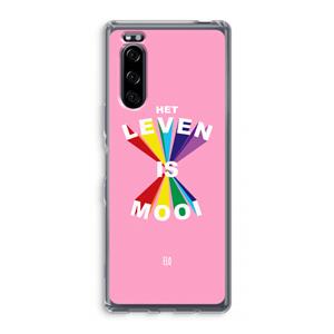 CaseCompany Het Leven Is Mooi: Sony Xperia 5 Transparant Hoesje