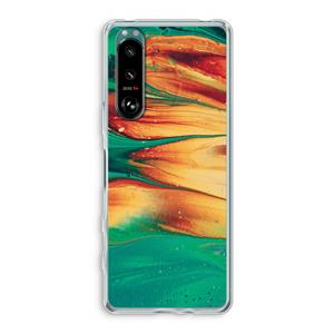 CaseCompany Green Inferno: Sony Xperia 5 III Transparant Hoesje