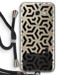 CaseCompany Crazy pattern: Samsung Galaxy A5 (2017) Transparant Hoesje met koord