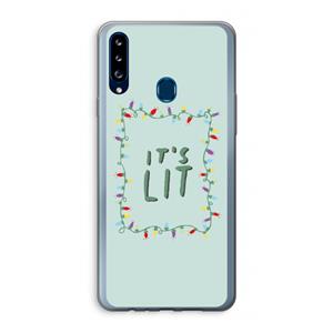 CaseCompany It's Lit: Samsung Galaxy A20s Transparant Hoesje
