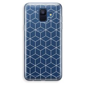 CaseCompany Zwart-witte kubussen: Samsung Galaxy A6 (2018) Transparant Hoesje