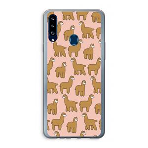 CaseCompany Alpacas: Samsung Galaxy A20s Transparant Hoesje