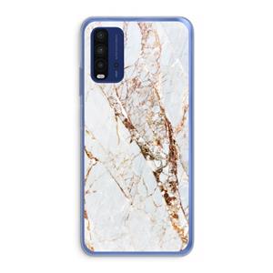 CaseCompany Goud marmer: Xiaomi Redmi 9T Transparant Hoesje
