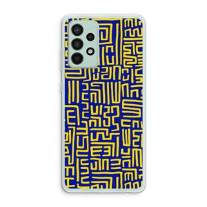 CaseCompany Majorelle Blue Print: Samsung Galaxy A52s 5G Transparant Hoesje