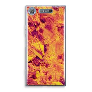 CaseCompany Eternal Fire: Sony Xperia XZ1 Transparant Hoesje