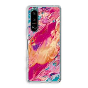 CaseCompany Pastel Echoes: Sony Xperia 5 III Transparant Hoesje