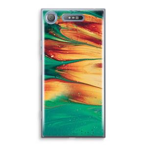 CaseCompany Green Inferno: Sony Xperia XZ1 Transparant Hoesje